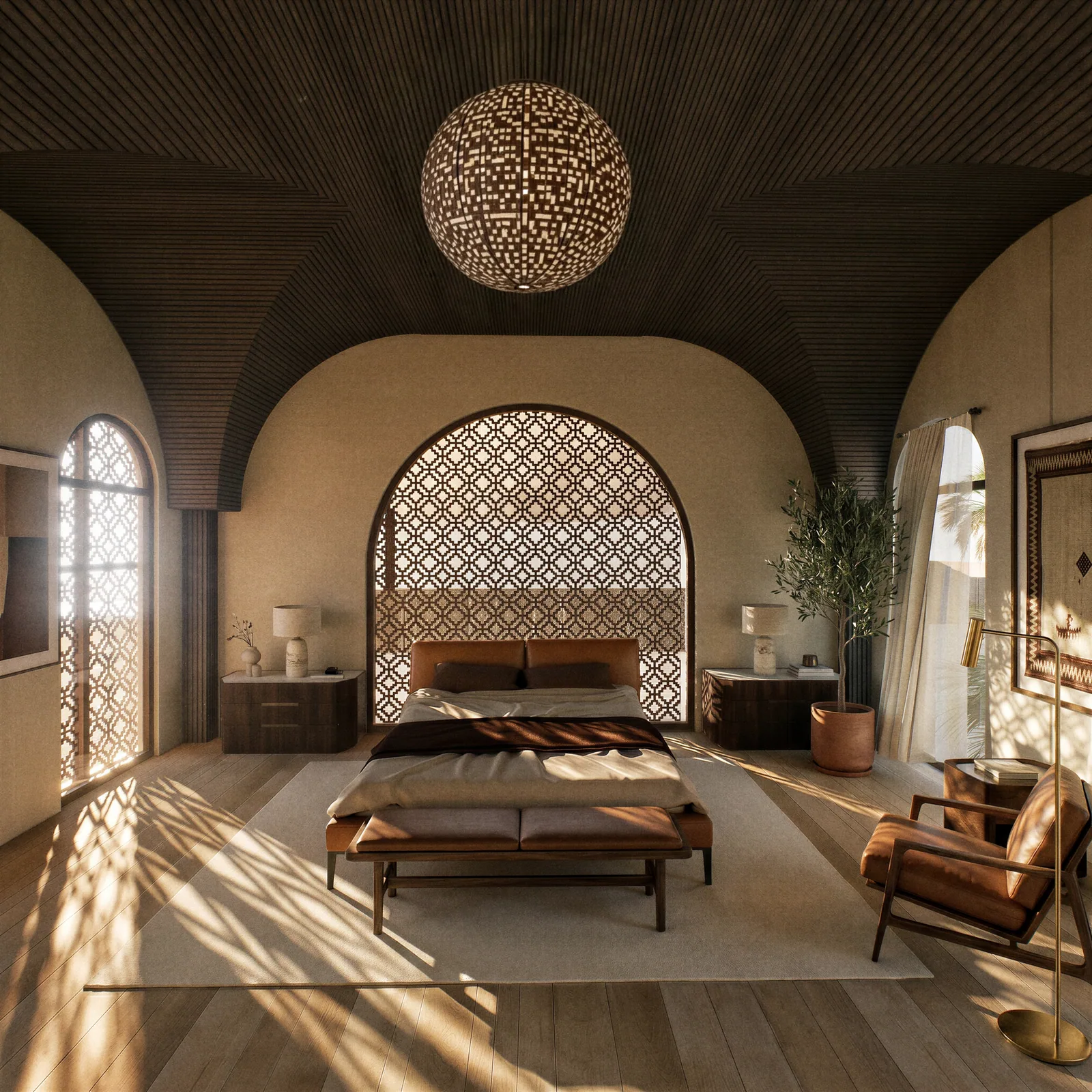 Maison émirati — vue intérieure du patio