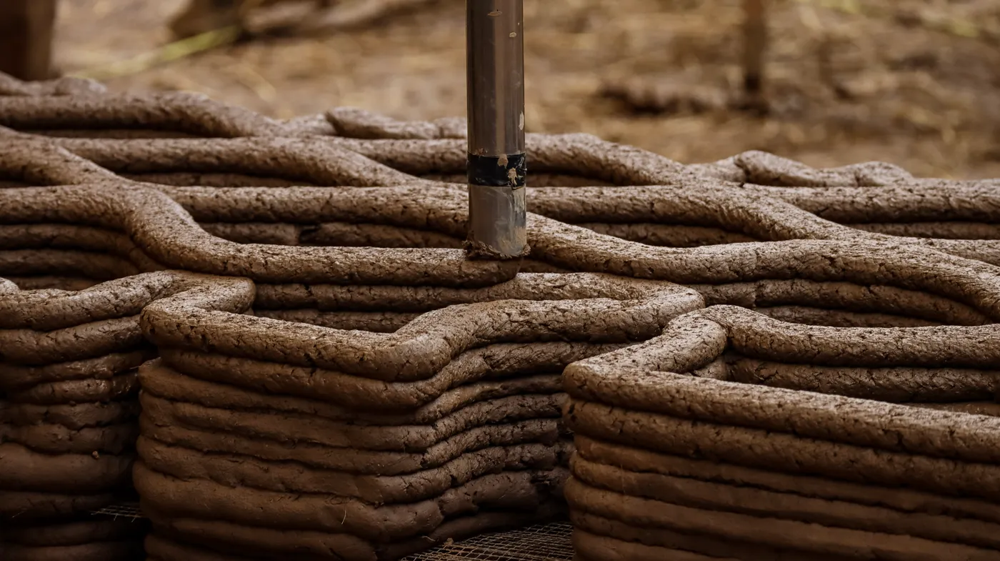 Raw earth prototype, 30 m²