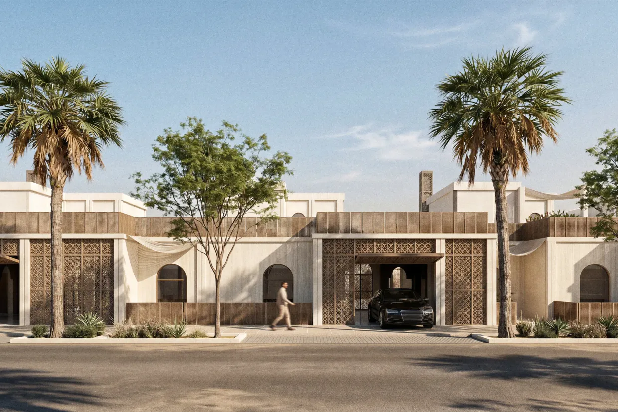 Interior of the Nasseem Residence, a private house by Atelier Cantera in Muscat, Oman